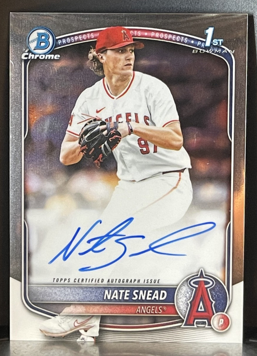2025 Bowman Draft Nate Snead 1st Chrome AUTO #CPA-NSN Los Angeles Angels