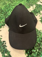 Nike Black Baseball Cap S/M Men Adjustable Lightweight Breathable Casual
