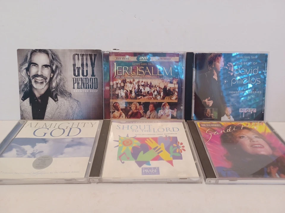 GOSPEL CD LOT OF 6 USED Sandi Patty/Guy Penrod/Gaither Jerusalem/David Phelps Foto 2 de 4