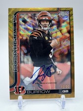 2025 Topps Chrome Joe Burrow /50 Gold Wave Auto - On Card - #BA-JB - Mint/NM