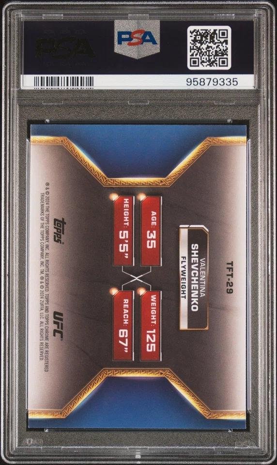 2024 Topps Chrome UFC - Tale of the Tape Valentina Shevchenko #TFT-29 PSA 10! - Image 2 of 2