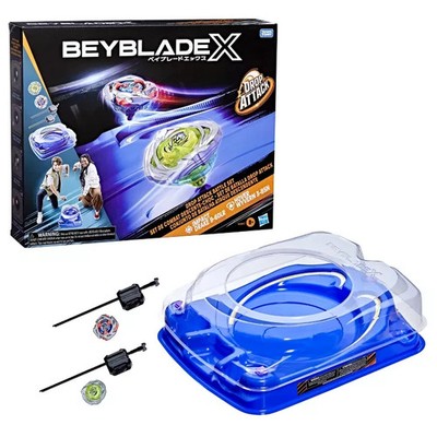 Beyblade X Drop Attack Battle Set Stadium Arena + 2 Tops & Launchers Hasbro NEW