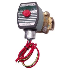Asco 8210G35 Red-Hat Solenoid Valve, 3/4in NPT, 125/150psi Max, 110/120VAC Coil