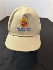 Vintage Boca Raton Resort and Club Hat Imperial Rope Strapback Tan USA Made