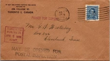 Canada 1948 "Passed For Export" Note - Toronto Ont- A02228