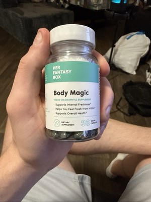 Her Fantasy Box Body Magic Chlorophyll 30ct Vegan Capsules Green - Brand New