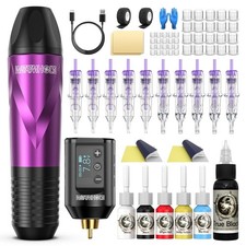 Wormhole Tattoo Gun Kit Wireless Practice One Size, purple 