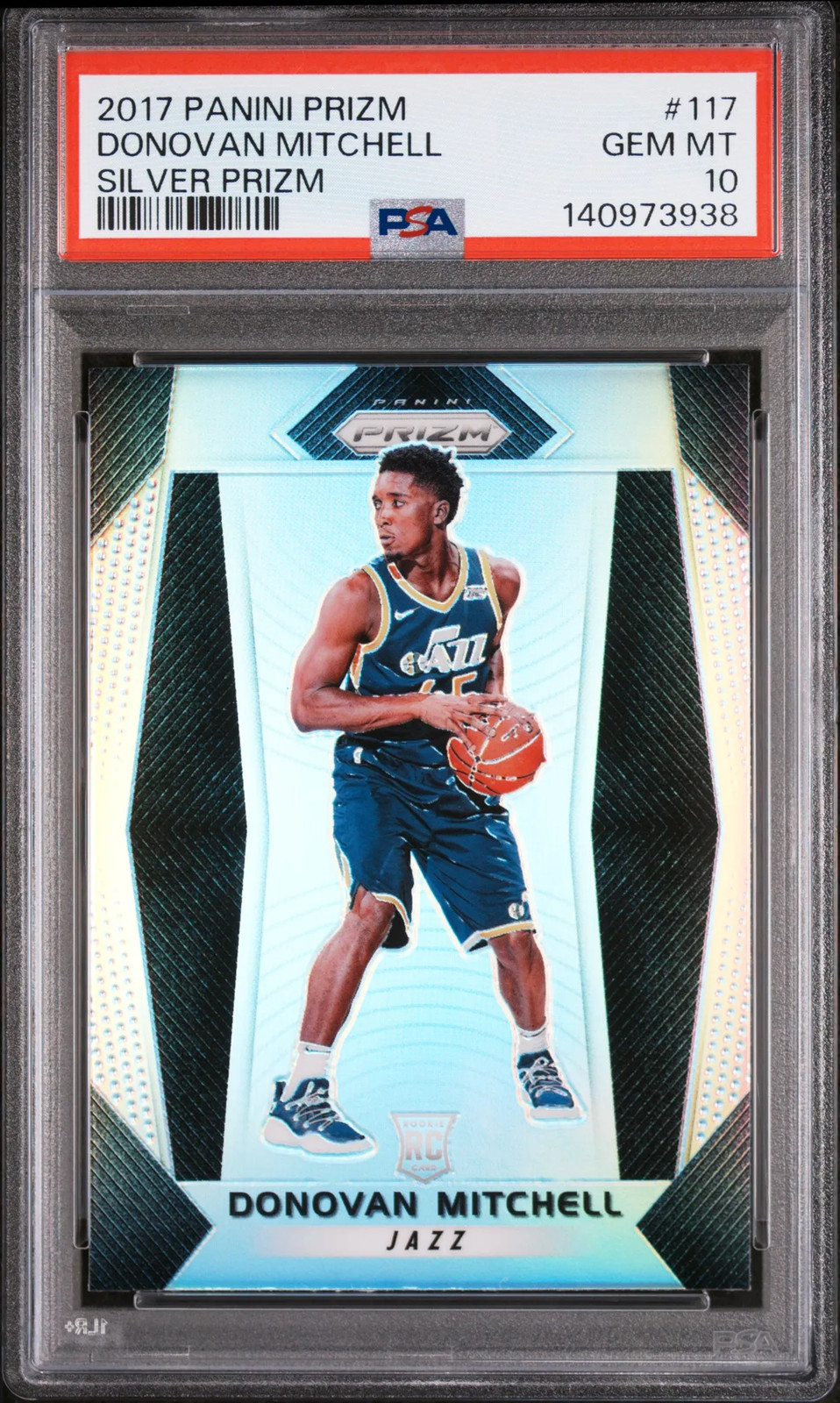 PSA 10 2017 Panini Prizm Donovan Mitchell Silver Rookie RC #117