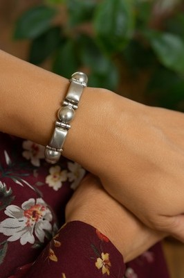 Vintage Mexiko Sterlingsilber verbundenes Gliederarmband 7 1/4''