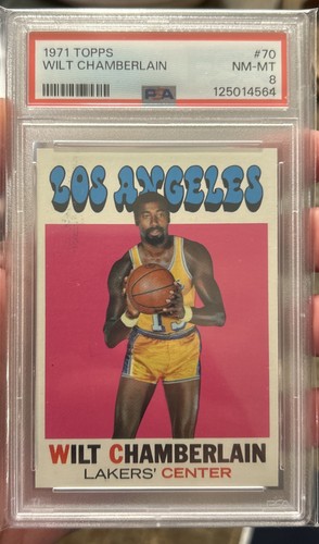 1971 Topps Wilt Chamberlain 70 CENTERED & SHARP Lakers Legend PSA 8 ++++