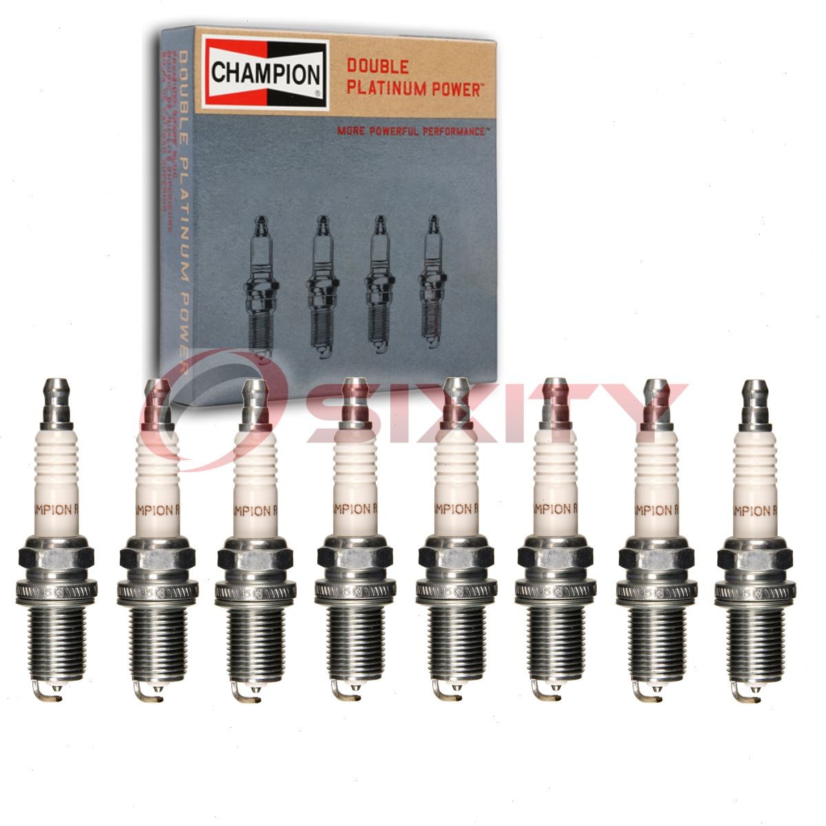 8 pc Champion Double Platinum 7346 Spark Plugs for V99-75-0031 RC10PYP4 eh