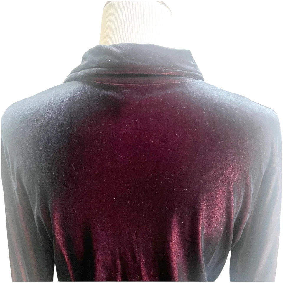 Terciopelo con botones marca Express World Y2K dos tonos rojo azul talla grande Foto 4 de 4