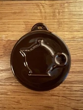 FIESTA ®️  HLCCA Exclusive CHOCOLATE Brown Embossed Tea Pot  Christmas Ornament