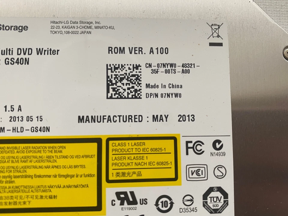 DELL PRECISION M4700 DVD OPTICAL DRIVE P/N 07NYW0 / 7NYW0 - Image 4 of 4