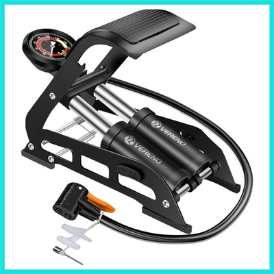 #ad #ad Double Barrel Bike Floor Foot PumpPortable Air Pump Inflator Pump with 160PS... $39.56