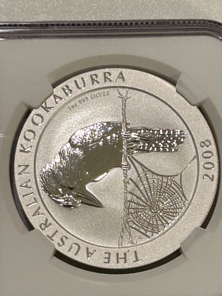 2008 P Australia Kookaburra Silver Dollar NGC MS70 300k Minted/Tough in MS70 - Image 3 of 4