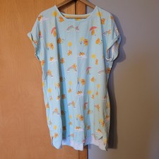 Disney Store Winnie the Pooh Size XL/2XL Blue Knit Women's Nightgown PJs