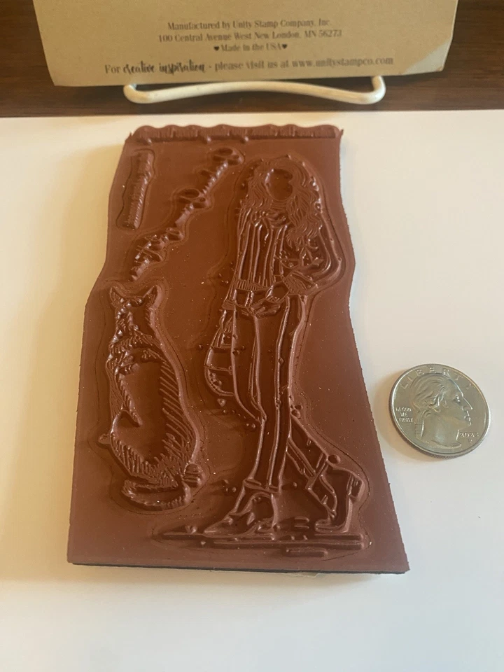 New Ava Girl & Dog Rubber Stamp by Unity Stamp Company Rare - Image 2 of 4