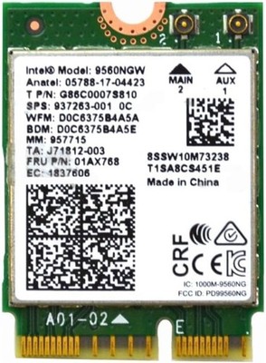 Intel 9560NGW Wiffi Card