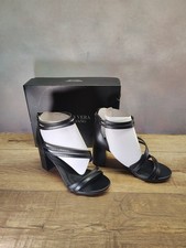 Simply Vera Vera Wang Women's Cotinga Strappy Block Heels Black Size: 10