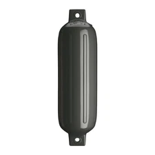 Single Inflatable 6.5" Diameter x 22" Graphite PVC Ribbed Boat Fender