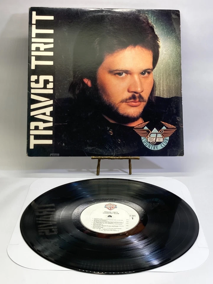 Travis Tritt Country Club Vintage Vinyl LP 1990 Warner Bros. Record 1P-8001 Foto 3 de 4