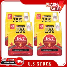 4 Bags Purina Tidy Cats Non-Clumping Litter, Odor Control Formula, 30 lb bag