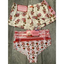 Strawberry Shortcake Pajama Shorts  Bikini Panties Lot L