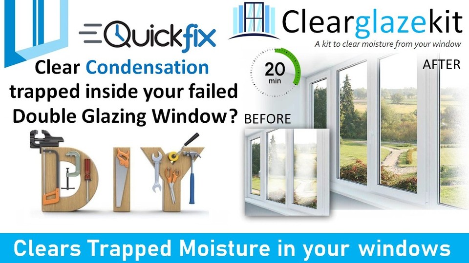 2 x Window Dry Kit+ Condensation Removal Kit Double Glazing Window Unit ...