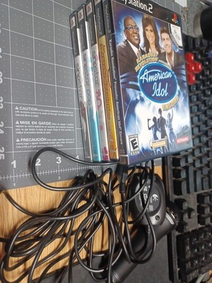 Karaoke Revolution- Singstar Bundle (5 games)-2  Microphone- Sony Playstation 2