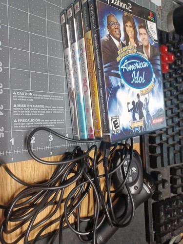 Karaoke Revolution- Singstar Bundle (5 games)-2  Microphone- Sony Playstation 2