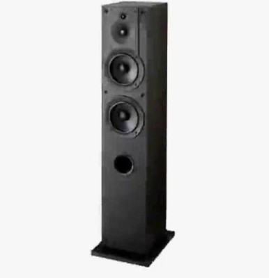 Tower Speaker Black Rectangular Wired Floor-Standing Home Speaker