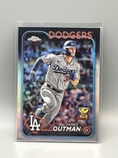 JAMES OUTMAN 2024 Topps Chrome #68 Refractor Rookie Cup Card Los Angeles Dodgers