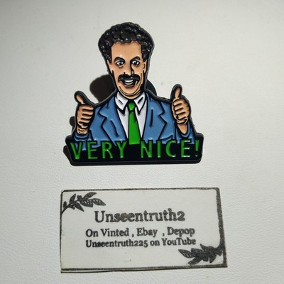 Borat: Sehr schöne Metall Emaille Anstecknadel Brosche Anstecker TV Serie lustiges Geschenk