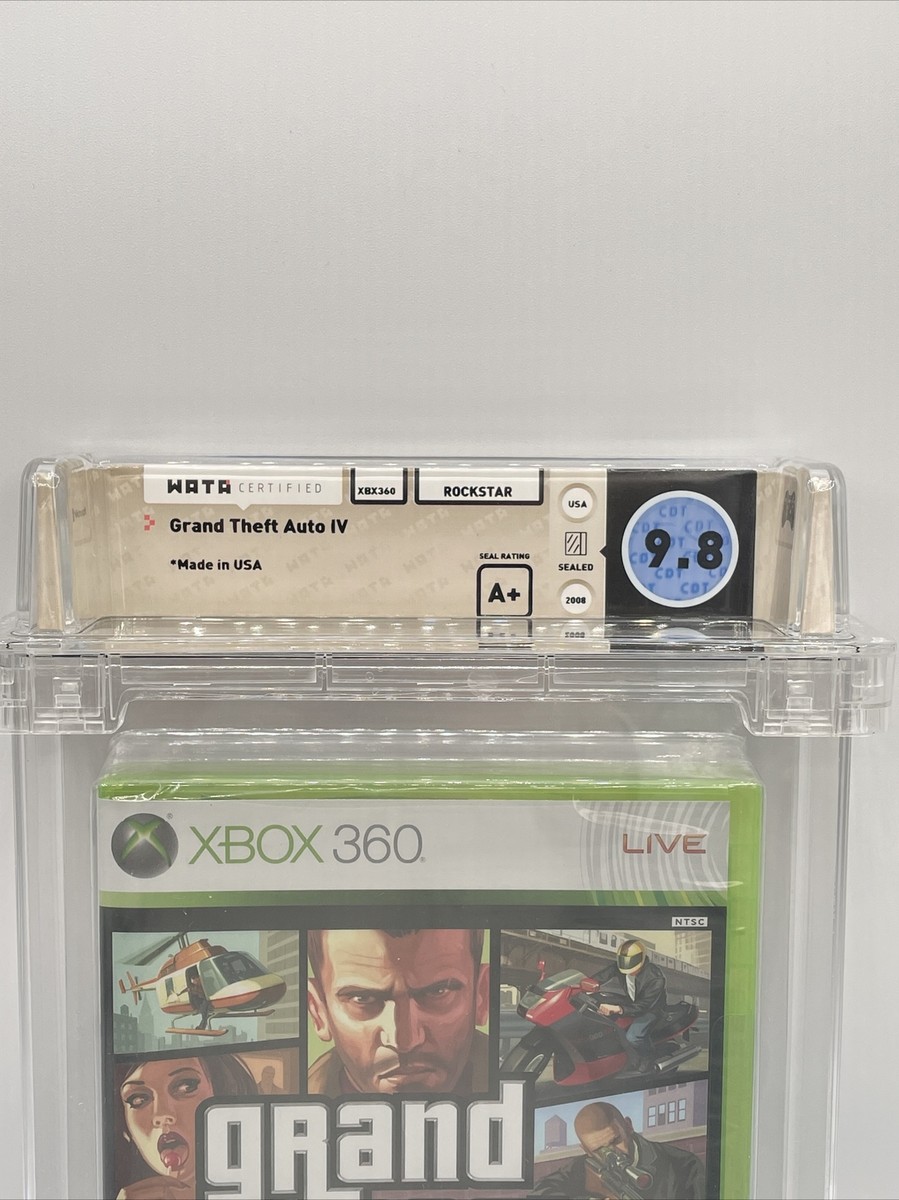 Grand Theft Auto IV GTA 4 Xbox 360 Graded WATA 9.8 A+ New Grand Theft Auto IV GTA 4 Xbox 360 Graded WATA 9.8 A+ New