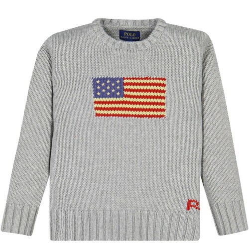 Nwt Polo Ralph Lauren Sz6 American Flag Pullover Knit Sweater Hunter Navy