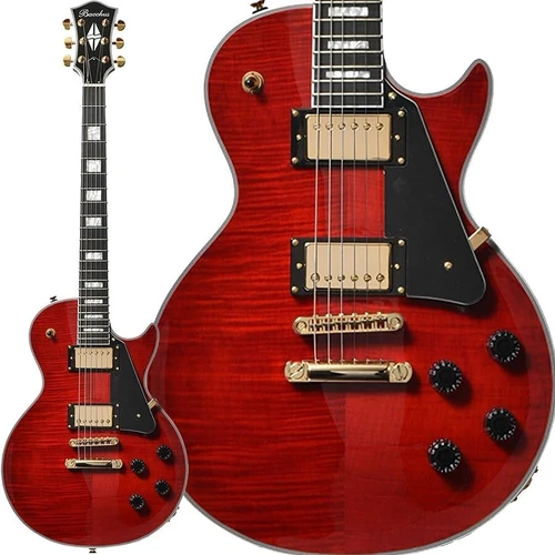 Bacchus DUKE-CTM-FM ST-RED Red Les Paul Type Electric Guitar with Gig Bag