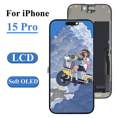New Soft OLED For iPhone 15Pro LCD Display Touch Screen Replacement Assembly Lot
