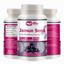 Jamun Seed Capsules   1000mg   Blood Sugar  Antioxidant Support   3 Months