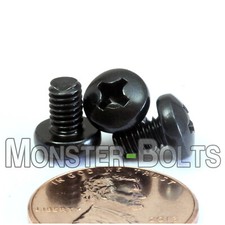 M4 x 6mm  Phillips Pan Head Machine Screws, Steel w/ Black Oxide  DIN 7985A