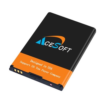 AceSoft 1800mAh Extended Slim Battery for ZTE Cymbal-C LTE Z233VL Phone ...