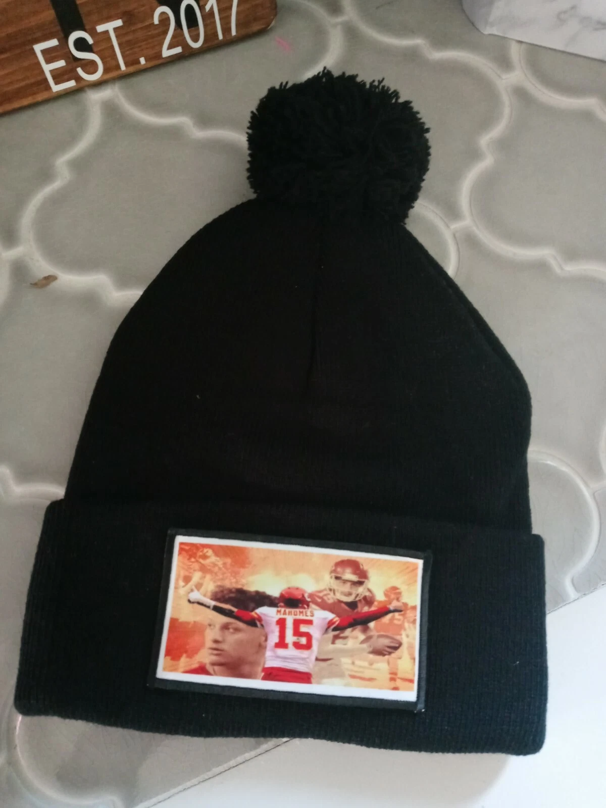 Maillot de football Patrick Mahomes Beanie Skully rétro chapeau Supreme Chiefs