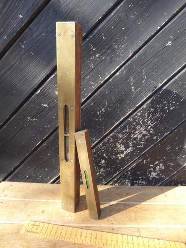 Antique WW1 period /|\ Alfred Harper Wood + Brass 15 in.Spirit Level +other (M - Picture 24 of 24