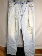 Levi's 540 Flex Jeans 40 x 32 Tapered Blue Cotton Brown Tab USA Made