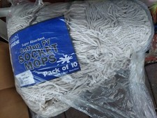 MOP HEADS COTTON INDUSTRIAL COMMERCIAL CLEANERS LARGE SIZE X8