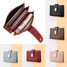 Womens Short Wallets Small Leather Pocket Clutch Mini Credit Card Holder Purse