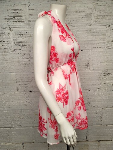 Sabo Skirt Women's Size XS Floral Semi Sheer NWT Halter Mini Dress Or Skirt - Picture 3 of 10