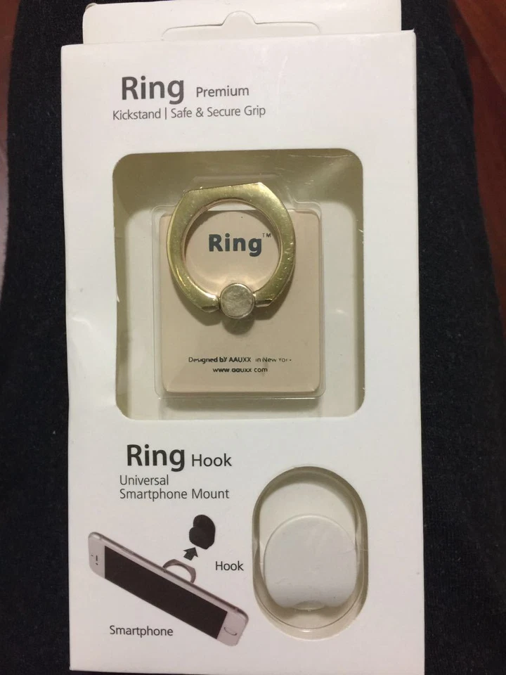 Universal 360° Finger Ring Metal Grip Stand Holder+hook for iPhone Cell Phone - Image 4 of 4