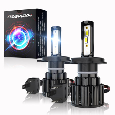 For SAAB 9-3 1999-2002 6000K 2pcs H4 9003 LED Headlight High/Low Beam Bulbs A+