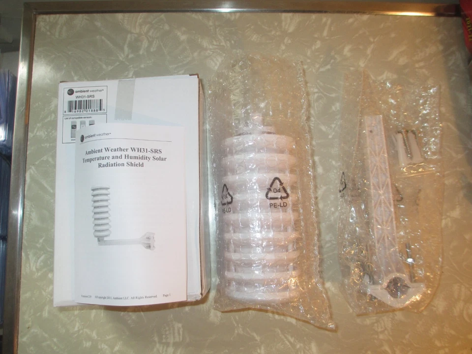 NEW Ambient Weather WH31-SRS Temperature & Humidity Solar Radiation Shield kit - Image 3 of 4